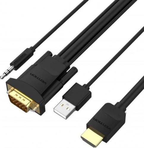 ΚΑΛΩΔΙΟ VENTION HDMI ΣΕ VGA 1M ABIBF BLACK
