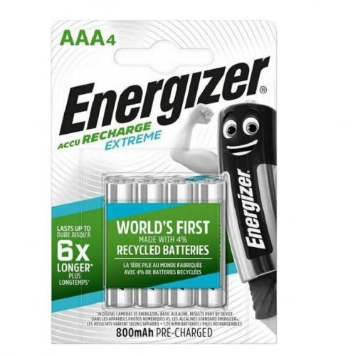 ΜΠΑΤΑΡΙΕΣ ΕΠΑΝΑΦΟΡΤΙΖΟΜΕΝΕΣ ENERGIZER EXTREME AAA Ni-MH 800mAh 1.2V (TEMAXIA 4)