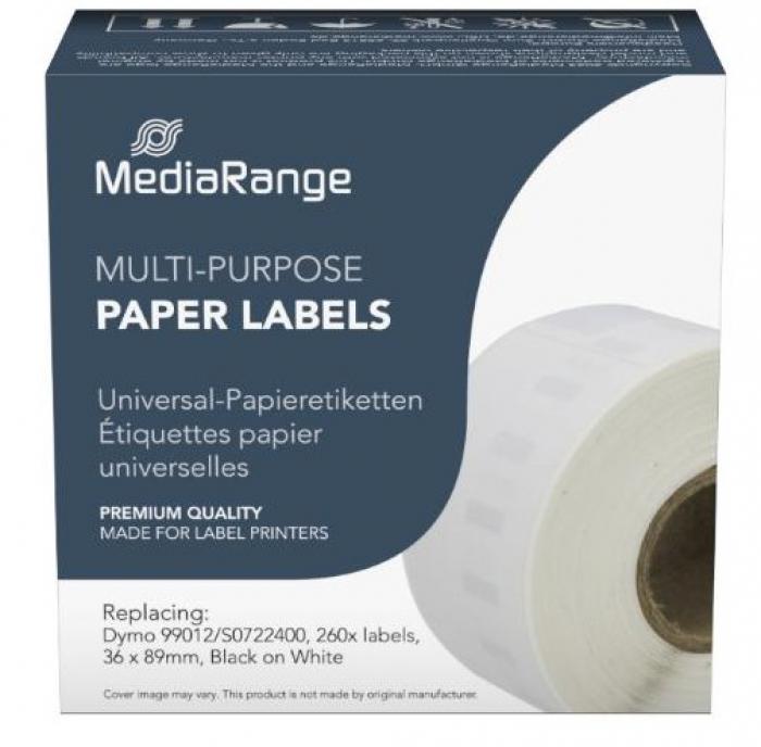 ΕΤΙΚΕΤΕΣ MEDIARANGE MRDY99012 ΓΙΑ DYMO 99012/S0722400 36x89mm 260 PCS WHITE