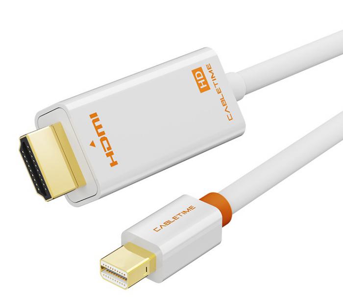 ΚΑΛΩΔΙΟ CABLETIME MINI DISPLAYPORT ΣΕ HDMI CT-AV588-03G 1080p/60Hz 1M WHITE