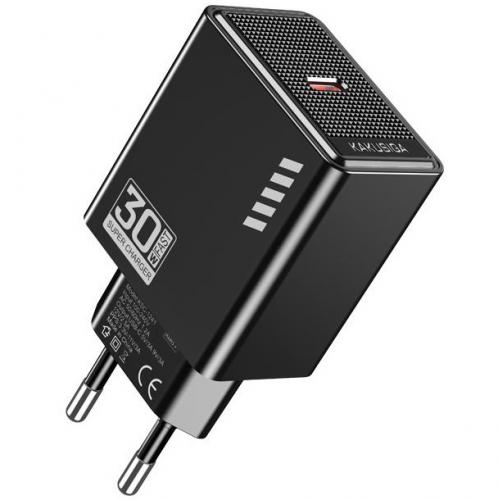 ΦΟΡΤΙΣΤΗΣ ΤΟΙΧΟΥ KAKUSIGA KSC-1241 USB-C 30W BLACK
