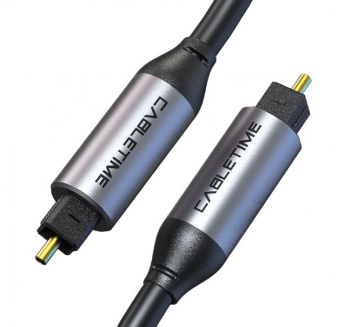 ΟΠΤΙΚΗ ΙΝΑ TOSLINK CABLETIME CT-AV380-P04GN 5MM 3M BLACK