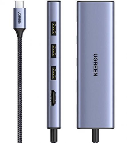 DOCKING STATION UGREEN CM511 USB-C HDMI 3x USB-A 3.0 SD/TF 20956A