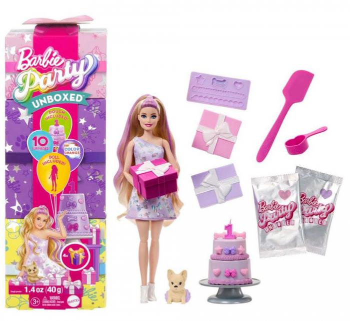 ΚΟΥΚΛΑ MATTEL BARBIE PARTY UNBOXED - BLONDE HAIR JFG70