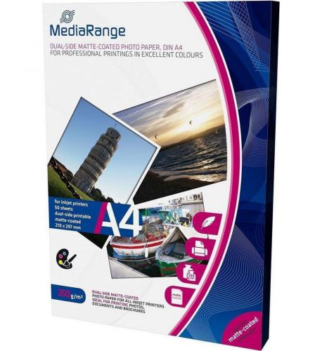 ΦΩΤΟΓΡΑΦΙΚΟ ΧΑΡΤΙ MEDIARANGE DUAL SIDE MATTE A4 250gr/m² MRINK112