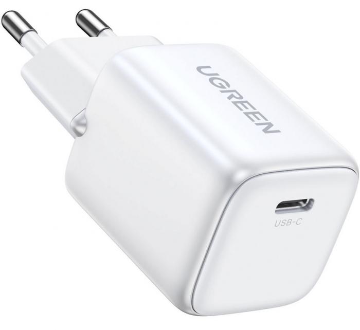 ΦΟΡΤΙΣΤΗΣ ΤΟΙΧΟΥ UGREEN NEXODE MINI USB-C PD3.0 QC4.0 GaN 20W 15324 WHITE