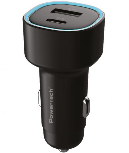 ΦΟΡΤΙΣΤΗΣ ΑΥΤΟΚΙΝΗΤΟΥ POWERTECH PT-1539 USB - USB-C 85W BLACK