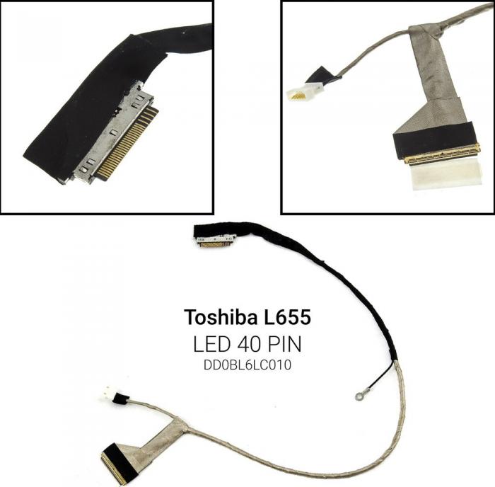 ΚΑΛΩΔΙΟΤΑΙΝΙΑ ΓΙΑ ΟΘΟΝΗ LAPTOP TOSHIBA L655 L655D L650 L650D L655 L655D TYPE A LED 40 PIN DD0BL6TH000