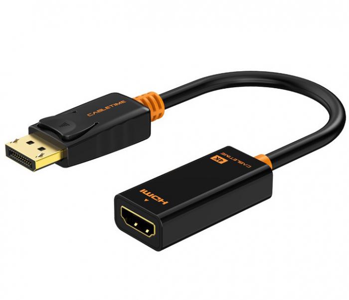 ADAPTOR CABLETIME DP ΣΕ HDMI CT-AV586-01G4K 4K/30Hz BLACK