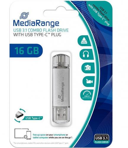 FLASH DRIVES MEDIARANGE 16GB USB 3.1 USB-C MR935