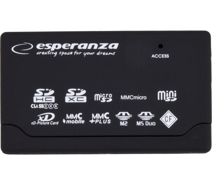 CARD READER ESPERANZA EA-119 SD MICROSD MEMORYSTICK COMPACTFLASH/XD