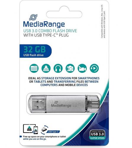 FLASH DRIVES MEDIARANGE 32GB USB 3.0 USB-C MR936