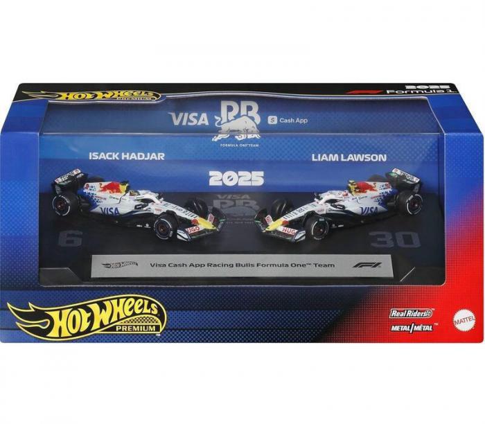 ΠΑΙΧΝΙΔΙ MATTEL HOT WHEELS PREMIUM: FORMULA 1 2025 - ISACK HADJAR AND LIAM LAWSON JMM94