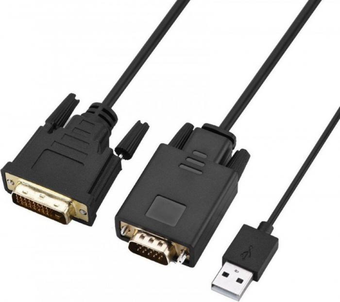 ΚΑΛΩΔΙΟ POWERTECH DVI ΣΕ VGA 2M CAB-DVI009