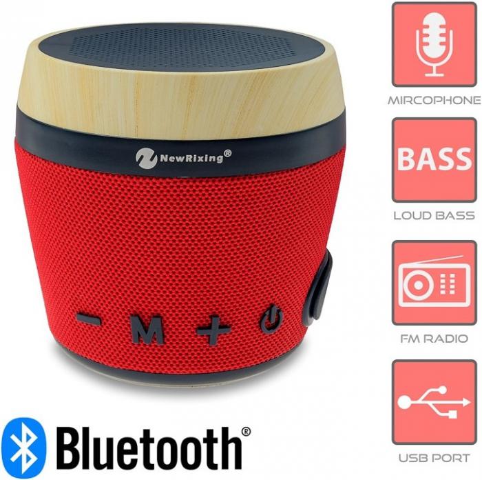 ΗΧΕΙΟ BLUETOOTH NEW RIXING NR-1018 RED