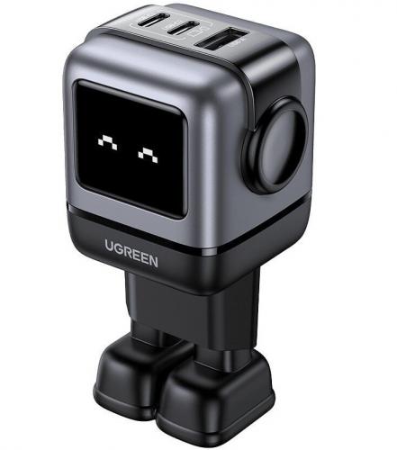 ΦΟΡΤΙΣΤΗΣ ΤΟΙΧΟΥ UGREEN NEXODE RG ROBOT GaN 2x USB-C USB 65W 25685B GREY