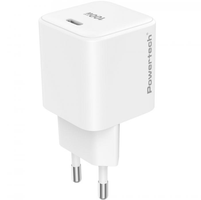 ΦΟΡΤΙΣΤΗΣ ΤΟΙΧΟΥ POWERTECH PT-1612 USB-C 100W GaN AVS WHITE