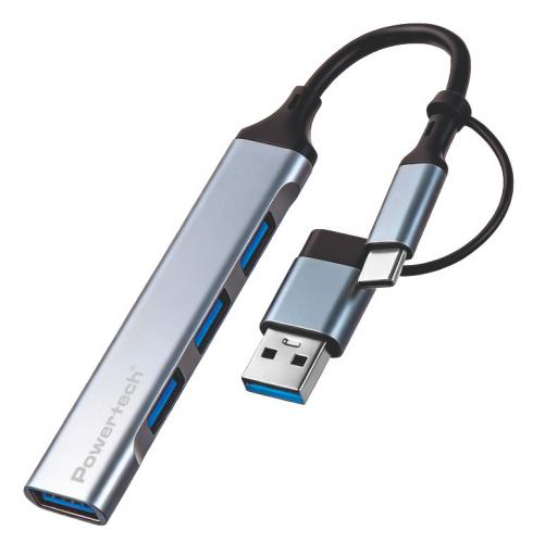 USB - USB-C HUB POWERTECH PTR-0206 GREY