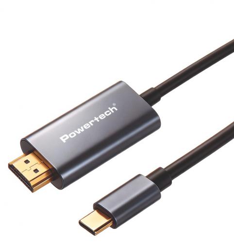 ΚΑΛΩΔΙΟ POWERTECH USB-C ΣΕ HDMI PTR-0209 4K/30Hz 10 Gbps 1M BLACK