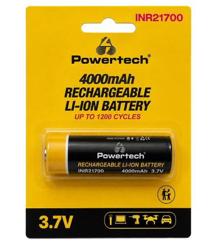ΜΠΑΤΑΡΙΑ ΕΠΑΝΑΦΟΡΤΙΖΟΜΕΝΗ POWERTECH INR21700 PT-1616 Li-ion 4000mAh 3.7V