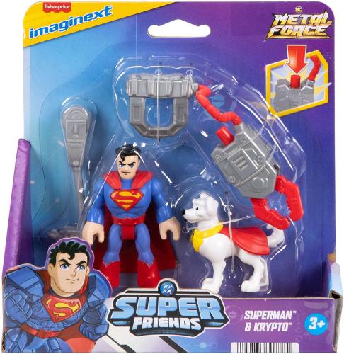 ΠΑΙΧΝΙΔΙ FISHER-PRICE IMAGINEXT DC: SUPER FRIENDS METAL FORCE - SUPERMAN AND KRYPTO JGN60