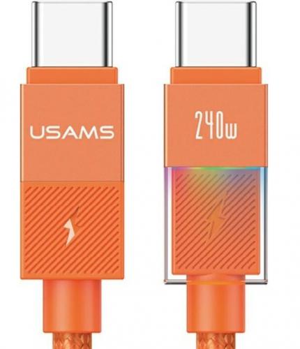 ΚΑΛΩΔΙΟ ΣΥΝΔΕΣΗΣ USB C ΣΕ USB C USAMS SJ775 240W 1.2M ORANGE