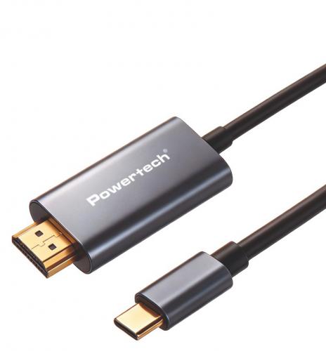 ΚΑΛΩΔΙΟ POWERTECH USB-C ΣΕ HDMI PTR-0210 4K 30Hz 10 Gbps 2M BLACK