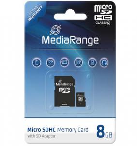 MEMORY MICROSD MEDIARANGE 8GB CLASS 10 MR957