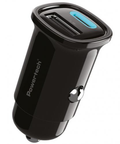 ΦΟΡΤΙΣΤΗΣ ΑΥΤΟΚΙΝΗΤΟΥ POWERTECH PT-1538 USB - USB-C 30W BLACK