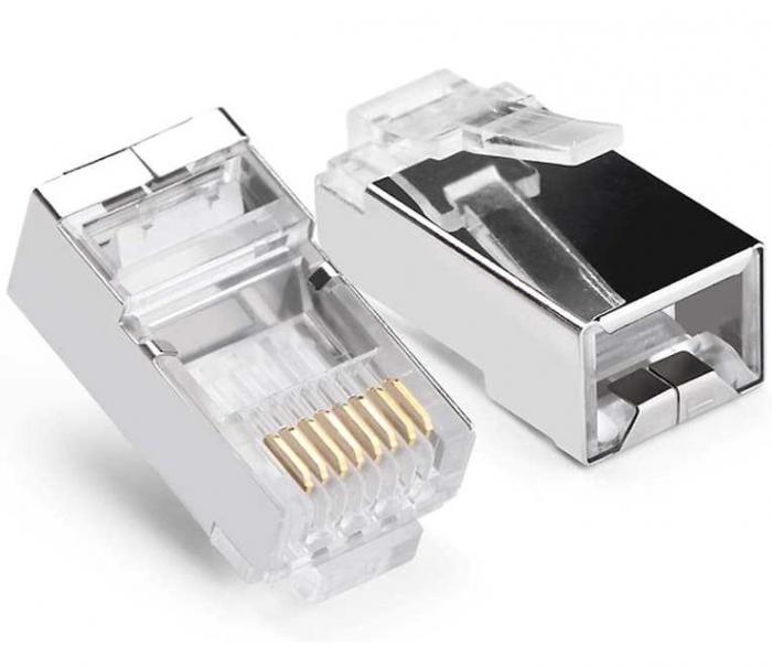 ΒΙΣΜΑ POWERTECH RJ-45 8P8CS CAB-N448 CAT6/6A FTP SILVER (50 ΤΕΜΑΧΙΑ)